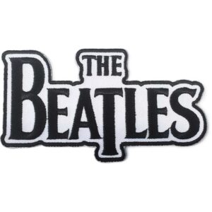 The Beatles Drop T Logo Die Cut black on white Patch