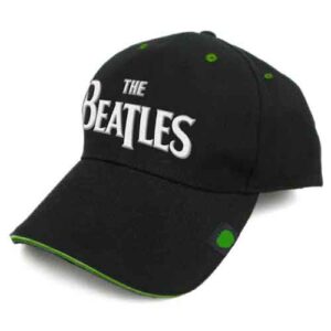 The Beatles Drop T Logo Sandwich Peak Black Badge Baseball Cap