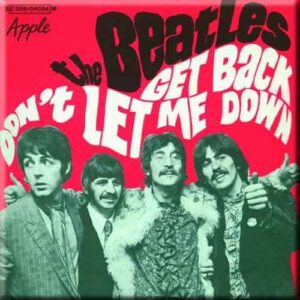 The Beatles Get Back/Don't Let Me Down Red Red Fridge Magnet