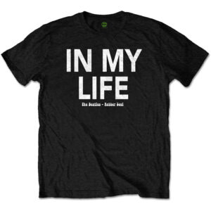 The Beatles In My Life Black Back Print T-Shirt