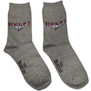 The Beatles Ladies HELP! Grey UK Size 4 - 7 Ankle Socks