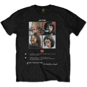 The Beatles Let it Be 8 Track Black T-Shirt
