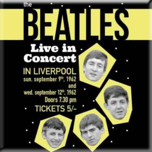 The Beatles Live in Concert Fridge Magnet