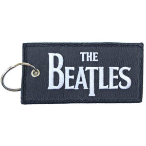 The Beatles Patch Drop T Logo Black Double Sided Keychain