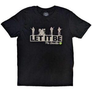 The Beatles Rooftop Black Back Print T-Shirt