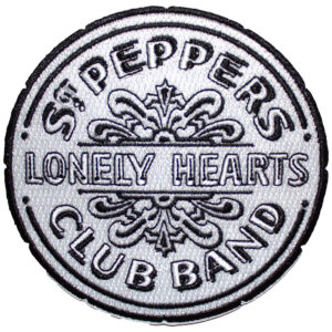 The Beatles Sgt Pepper Drum B&W Patch