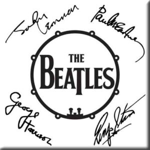 The Beatles Signed Drum Logo Fridge Magnet