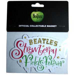 The Beatles Strawberry Fields Forever Logo Embossed Fridge Magnet