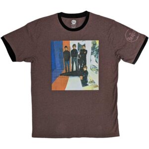 The Beatles Stripes Maroon Red Ringer T-Shirt