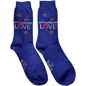 The Beatles Unisex All You Need Is Love Blue UK Size 7 - 11 Ankle Socks
