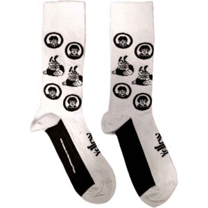 The Beatles Unisex Band & Meanies Monochrome White UK Size 7 - 11 Ankle Socks