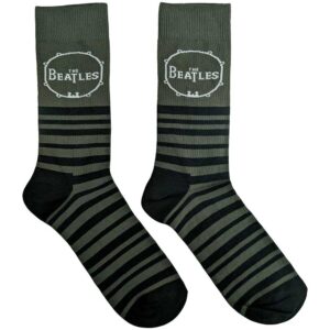 The Beatles Unisex Drum & Stripes Green UK Size 6 - 11 Ankle Socks