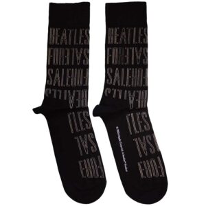 The Beatles Unisex For Sale Text Outlines Repeat Black UK Size 7 - 11 Ankle Socks