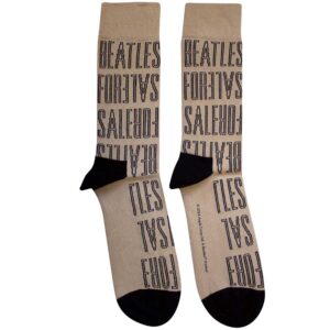 The Beatles Unisex For Sale Text Outlines Repeat Sand UK Size 7 - 11 Ankle Socks