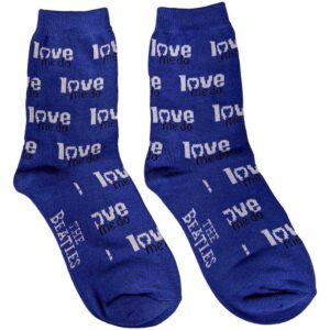 The Beatles Unisex Love Me Do Blue UK Size 7 - 11 Ankle Socks