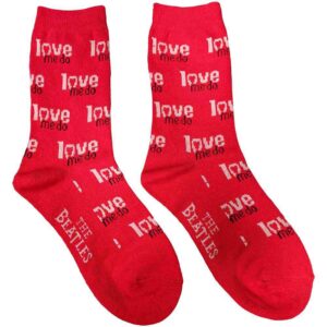 The Beatles Unisex Love Me Do Red UK Size 7 - 11 Ankle Socks