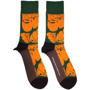 The Beatles Unisex Rubber Soul Text Repeat Green UK Size 7 - 11 Ankle Socks