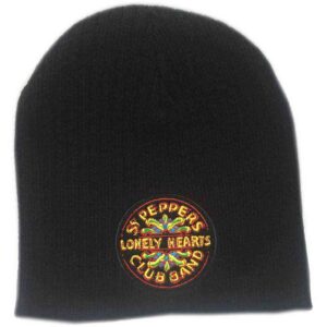 The Beatles Unisex Sgt. Pepper Black Beanie Hat
