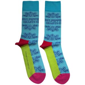 The Beatles Unisex Sgt Pepper Text Outlines Light Blue UK Size 7 - 11 Ankle Socks