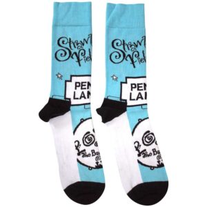 The Beatles Unisex Strawberry Fields/Penny Lane Light Blue UK Size 7 - 11 Ankle Socks