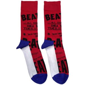 The Beatles Unisex USA Red UK Size 7 - 11 Ankle Socks
