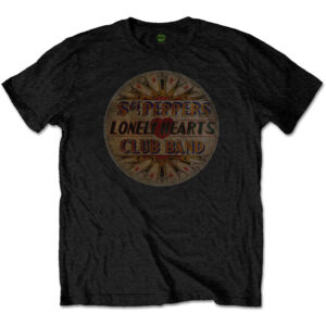 The Beatles Vintage Drum Head Black T-Shirt