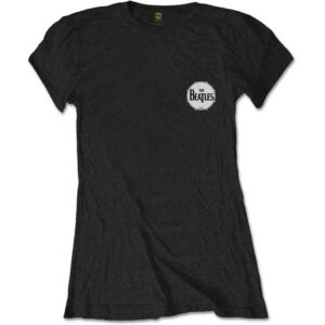 The Beatles Washington Coliseum Black Back Print Ladies T-Shirt