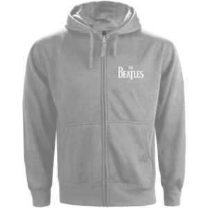 The Beatles White Album Marl Grey Back Print Zip Hoodie