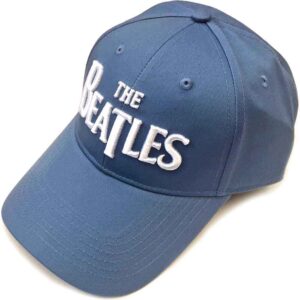 The Beatles White Drop T Logo Demin Blue Baseball Cap