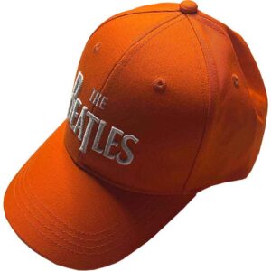 The Beatles White Drop T Logo Orange Baseball Cap