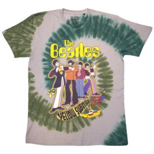 The Beatles Yellow Submarine Band In Line White Wash Collection T-Shirt