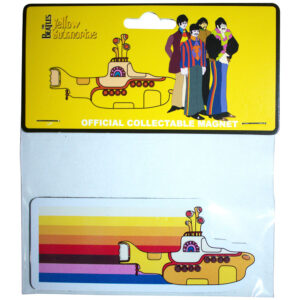 The Beatles Yellow Submarine Coloured Stripes Embossed Fridge Magnet