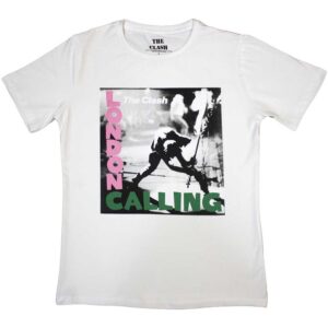The Clash London Calling White Ladies T-Shirt