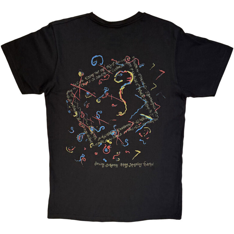 The Cure Unisex Premium Carbon T-Shirt: Kiss Me Vintage Black Back Print T-Shirt