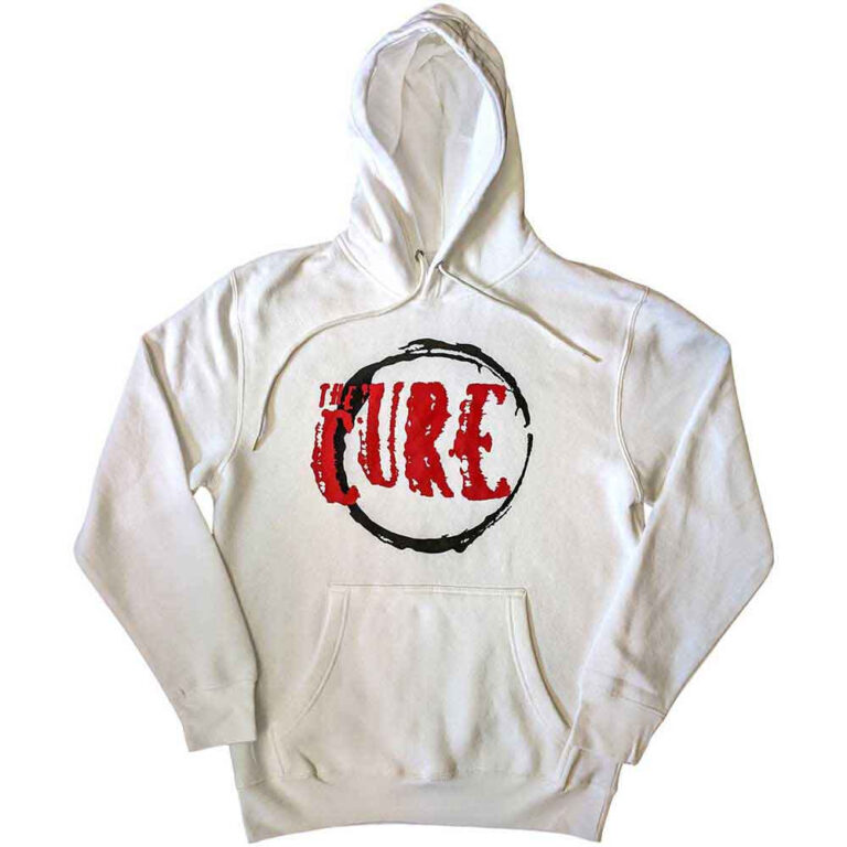 The Cure Circle Logo White Pullover Hoodie