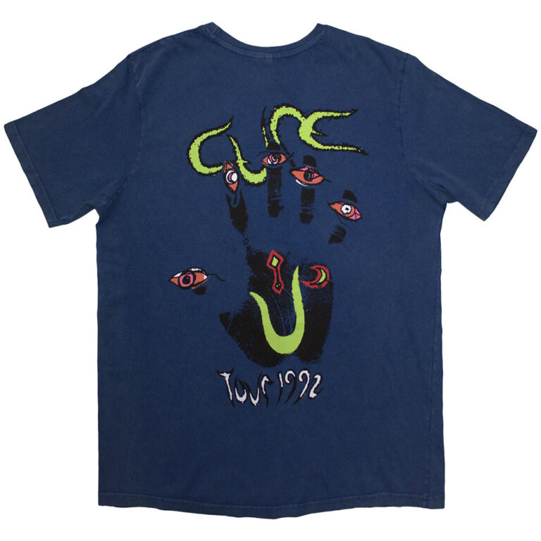The Cure Wish Tour ’92 Denim Blue Back Print T-Shirt