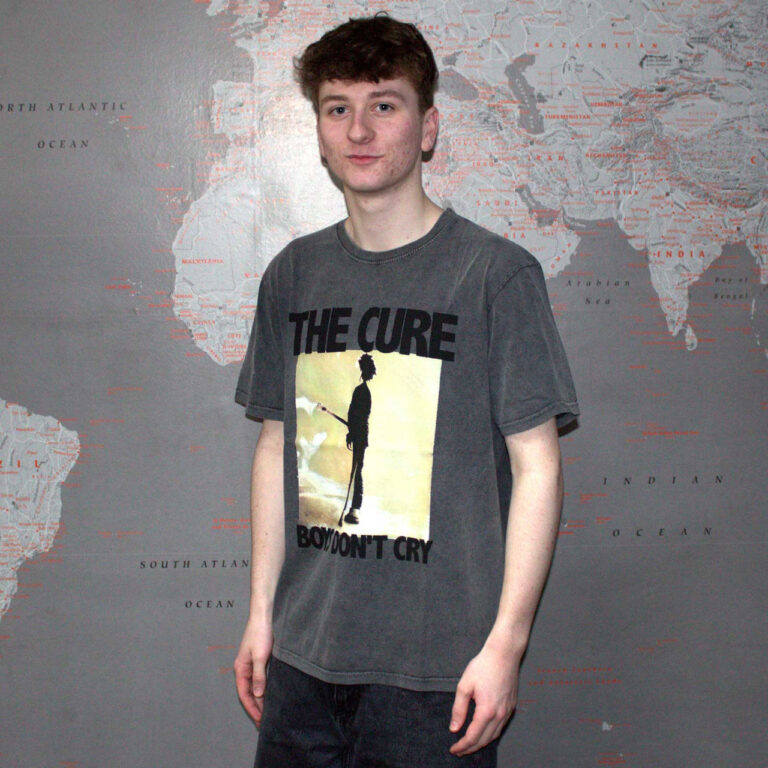 The Cure Boys Don’t Cry Box Charcoal Grey T-Shirt