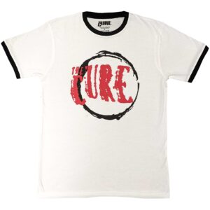 The Cure Circle Logo White Ringer T-Shirt