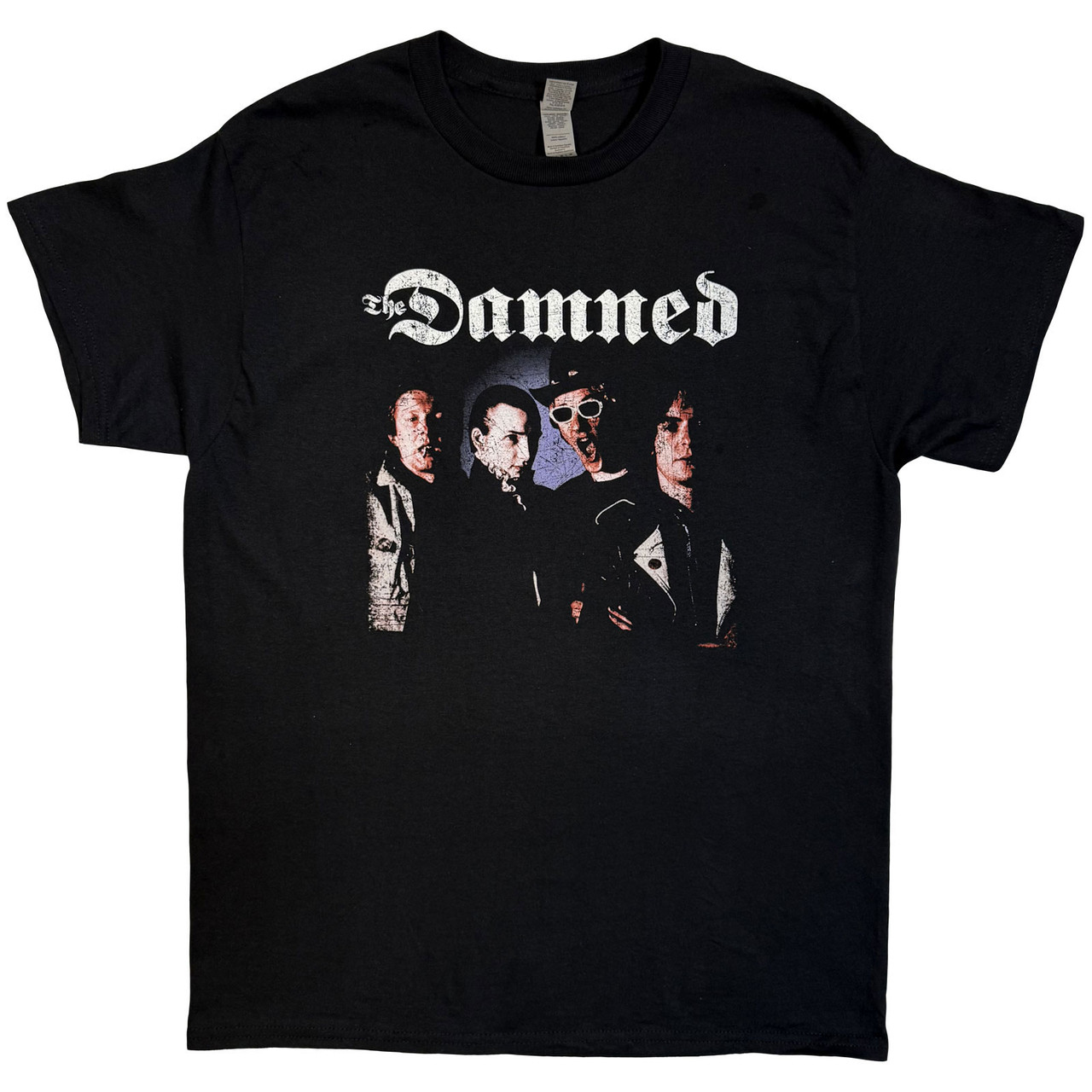 The Damned Photo EU Tour Summer 24 Black Back Print Ex-Tour T-Shirt