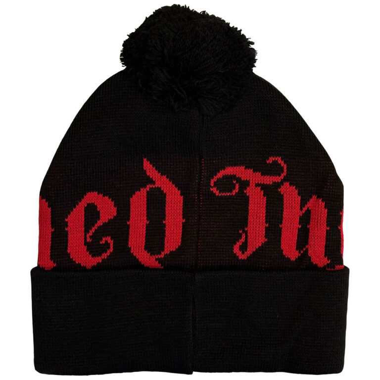 The Damned Red Logo Black Back Print Ex-Tour Bobble Hat