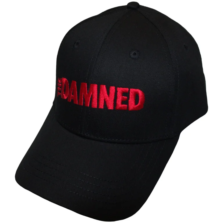 The Damned Red Text Logo Black Baseball Cap