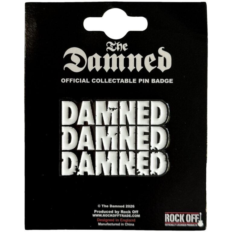 The Damned Stacked Logo Pin Badge