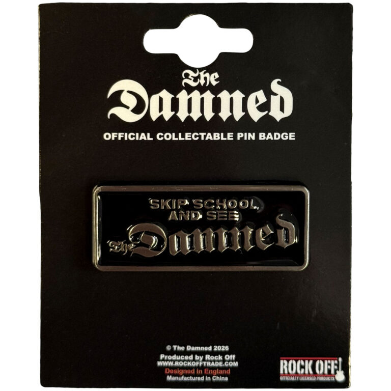 The Damned Skip School Pin Badge