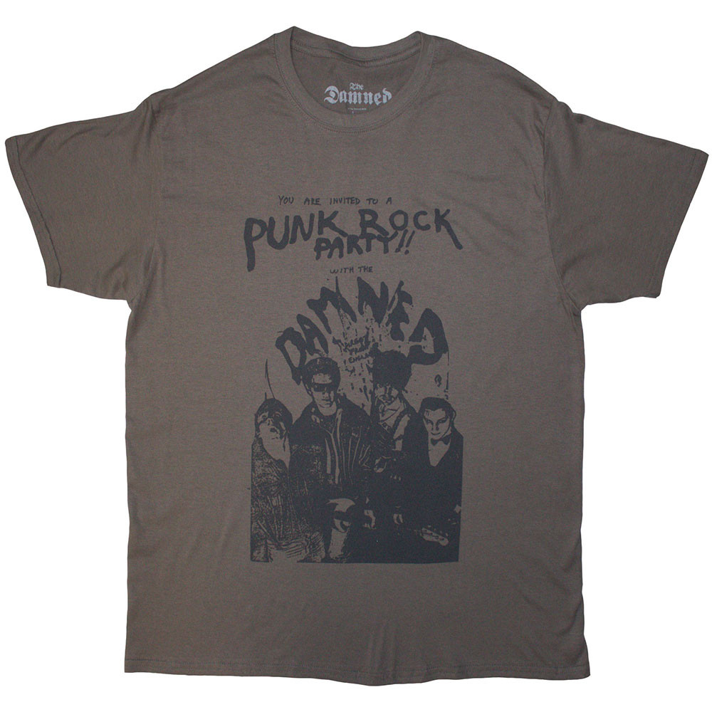 The Damned Party Flyer Grey T-Shirt