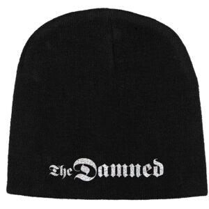 The Damned Unisex Gothic Logo Black Beanie Hat
