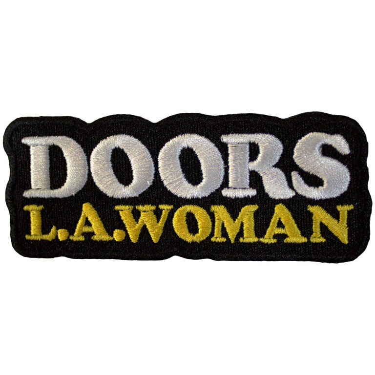 The Doors LA Woman Text Logo on Black Patch