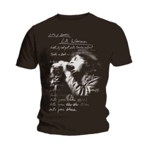 The Doors LA Woman Lyrics Black T-Shirt