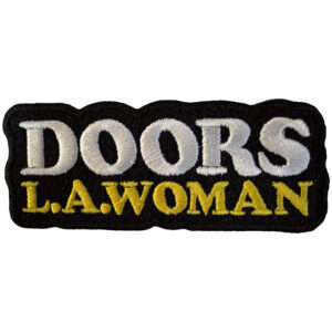 The Doors LA Woman Text Logo on Black Black Patch