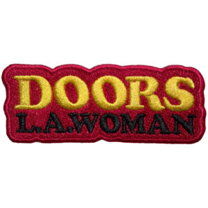 The Doors LA Woman Text Logo on Red Red Patch