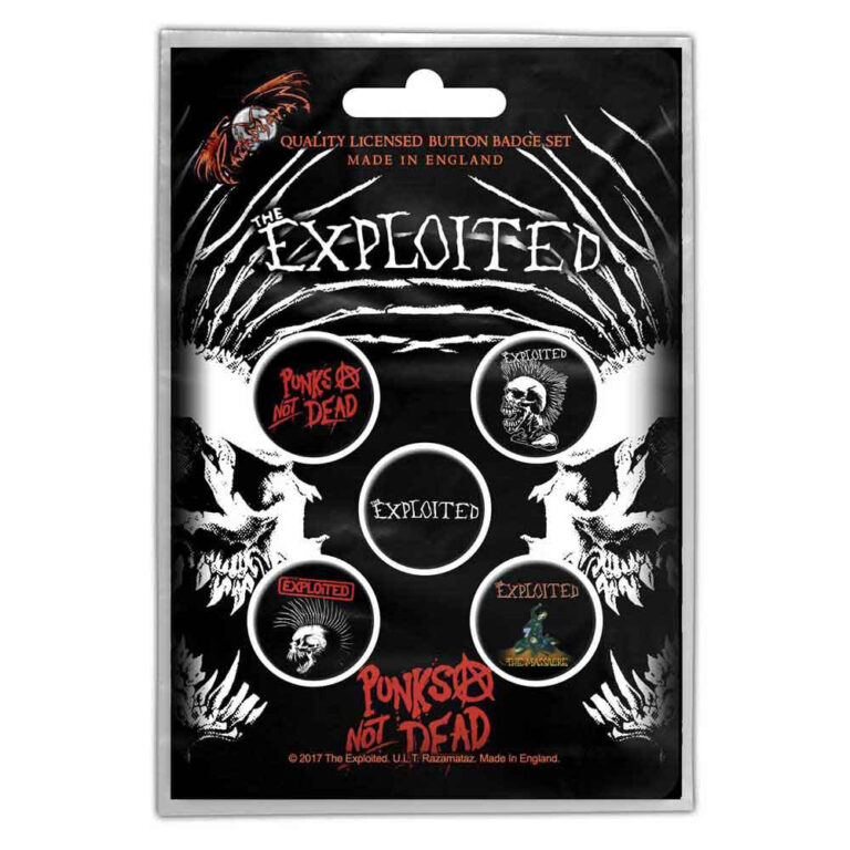 The Exploited Punks Not Dead Badge Pack